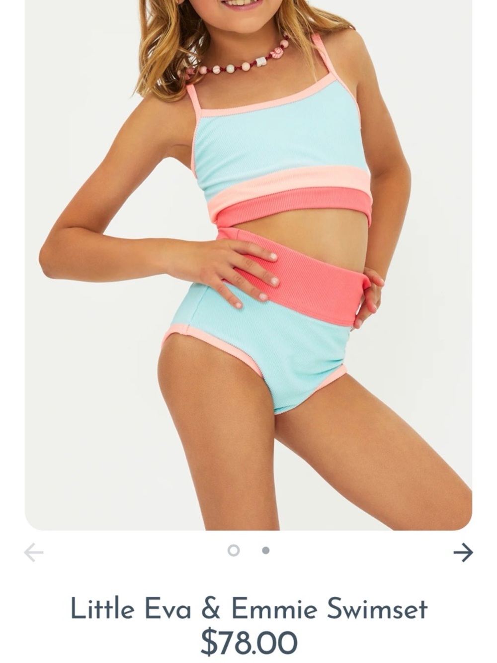 Beach Riot NEW Little Eva & Emmie Swim in Guava Jelly color Size 11/12